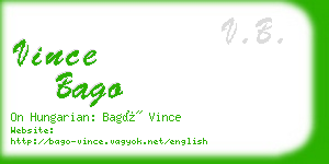 vince bago business card